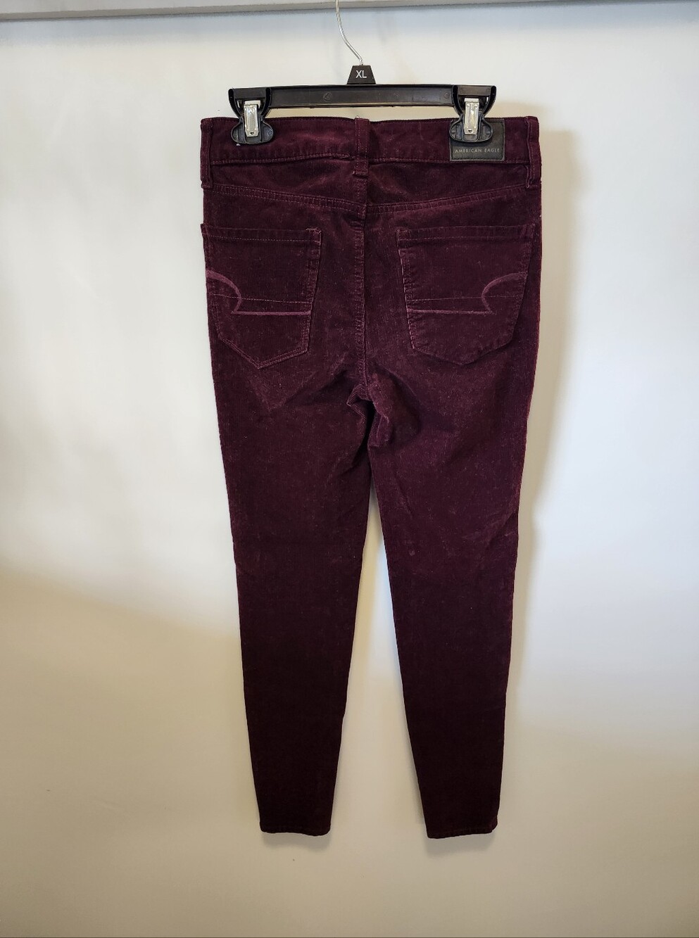 American Eagle Corduroy High-Rise Slim Jeans in Plum Color - Picture 3 of 5
